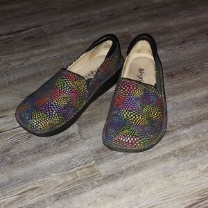 Allegria Debra Viewmaster Women’s  Black Multicolor Pattern   Deb-777   Sz 6